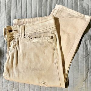 Hydraulic Cropped Jeans 5/6 Cream